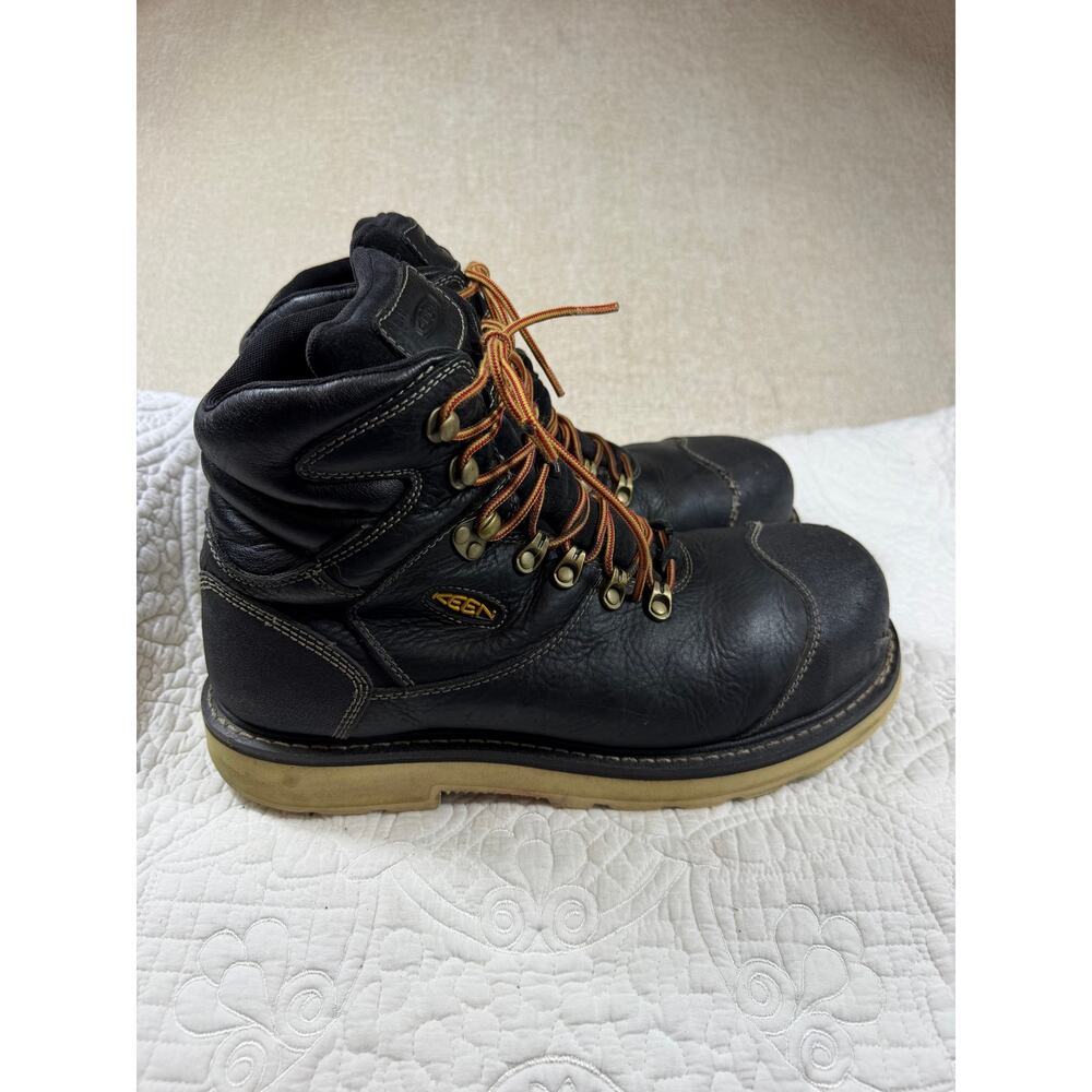 Keen Men's Black 12D Utility Steel Toe Work Safety Outdoor Hiking Boots Trail - Picture 9 of 10